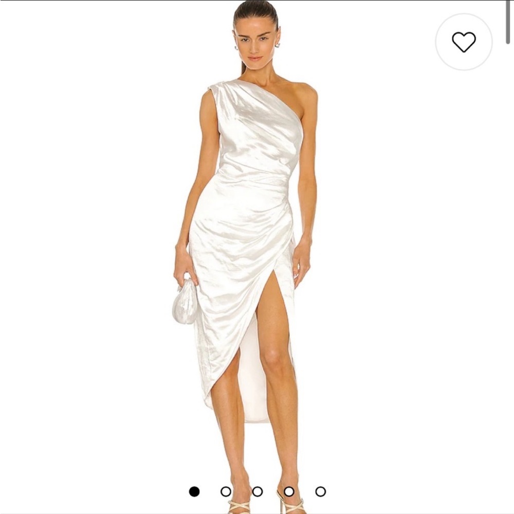 elliatt cassini white one shoulder dress